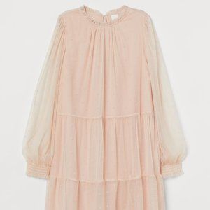 H&M Pink polka dot mesh dress